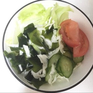 ワカメ入り野菜サラダ